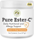Wholistic Pet Organics Pure Ester-C Powder for Dogs - 2 Oz - Healthy Alternative to Dog Allergy Chews - Vitamin C Supplement for Dog Allergy Relief, Immune Support, Itch Relief for Dogs - Made in USA
