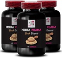 Natural Energy Support - Muira PUAMA BARK Extract - Herbal Awakening, Vitality Boost, Performance Lift, Balanced Strength, Energizing Blend, Energizing Blend, Daily Support 3 Bottles 180 Capsules