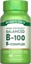 Nature's Truth Vitamin B Complex | 60 Capsules | High Potency B-100 | Non-GMO & Gluten Free Supplement