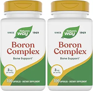Nature's Way Boron Complex, Supports Bone Health*, 100 Capsules (Pack of 2)