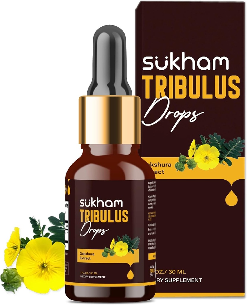 Tribulus Terrestris Liquid Drops TTT-120 Tribulus Extract | 3rd Party Lab Tested | for Recovery & Performance- 1 FL.OZ (40 Servings) with Saponins & Flavonoids, Alcohol-Free Liquid Concentrate