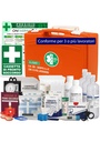 ONFARMA MEDIBOX2 First Aid Medical Cassette Complete with Wall Support Pressure Meter and First Aid Sign – Compliant with DM 388 Attachment 1 for Companies with 3 or More Workers