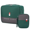 2 x Empty First Aid Bag, Waterproof First Aid Box, Portable Sports Medical Bag, Empty First Aid Box, First Aid Kit for Travel Camping Home (2 Sizes)
