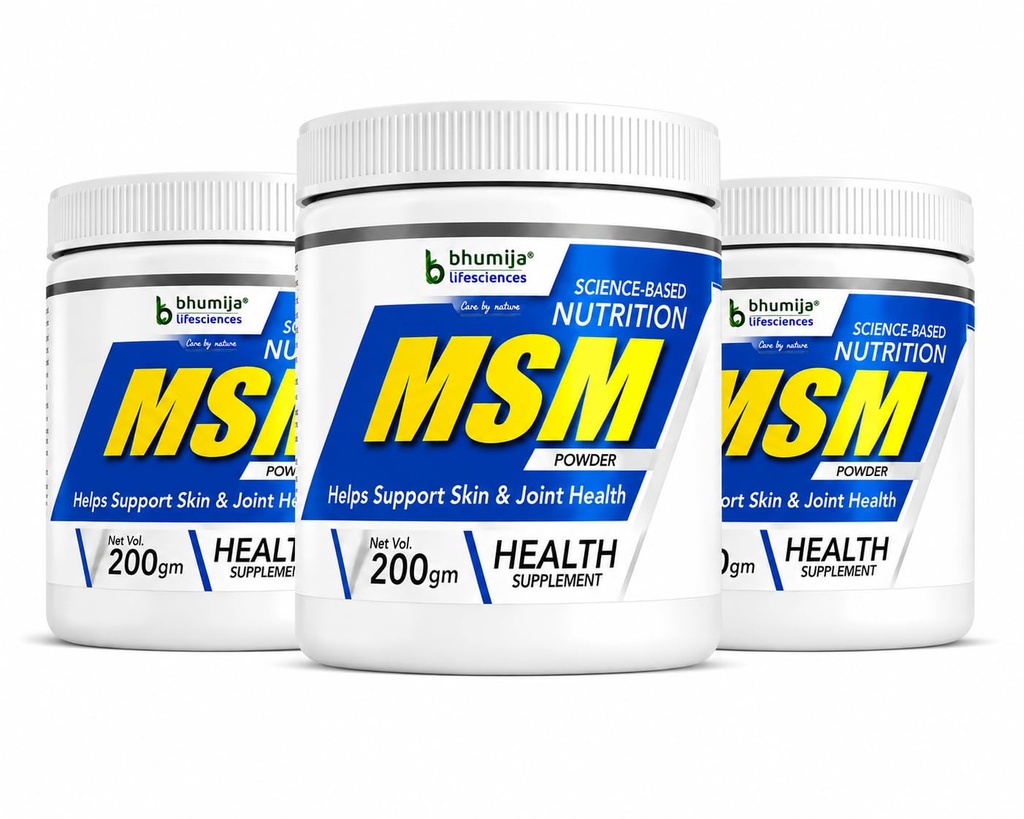 Bhumija Lifesciences MSM Powder 200g | High Strength Methylsulfonylmethane