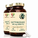 Nattokinase 200mg with 4000 FU - Supports Circulatory Health, 90 Vegan Capsules (Pack of 2)