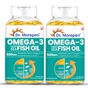 Dr. Morepen Omega 3 Fish Oil 500 Mg 300 Mg Epa & Dha|High Potency Fish Oil 60 Capsules (Pack Of 2),2 Count