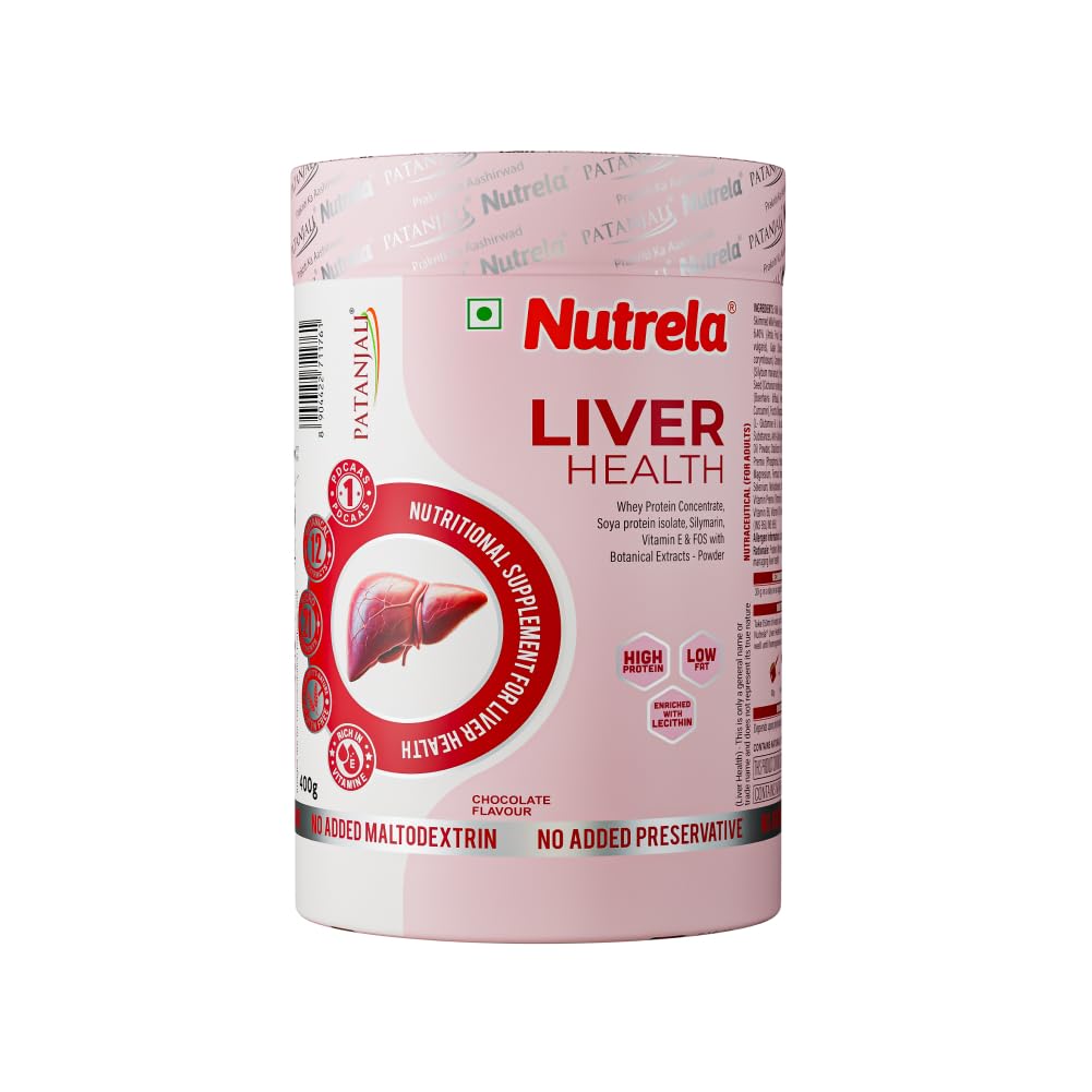 Nutrela Liver Health | High-Protein Nutritional Supplement for Liver Detox & Repair | Botanical Extracts & 21 Micronutrients – 400g