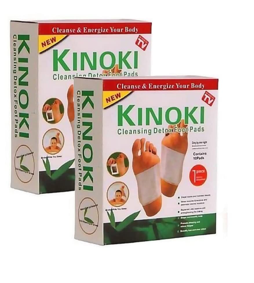 Foot patch Herbal And Gentle Ingredient Detox Foot Pads (20 Pieces-10 Pair), Natural Ingredients for Sleep Aid, Pain Relief, Toxin Removal with Bamboo Vinegar and Acupoint Micro-Massage Technology (Kinoki Foot Patches, Pack Of 2)