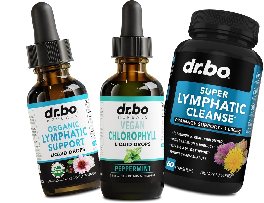 Chlorophyll Liquid Drops Body Detox & Lymphatic Drainage Pills - Vegan Chlorophyll Odor Cleanse Supplement Internal Deodorant - Organic Lymphatic Support Liquid Drops Lymph Node Drainage