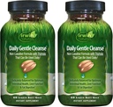 Irwin Naturals Daily Gentle Cleanse - 60 Liquid Soft-Gels, Pack of 2 - Non-Laxative Formula with Triphala