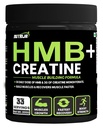 NutriJa HMB + Creatine Supplement - Natural Muscle Building Formula 3g HMB & 3g creatine | Supports Muscle Growth, Enhances Performance, Improves Workout Recovery - 200g (33 Servings)