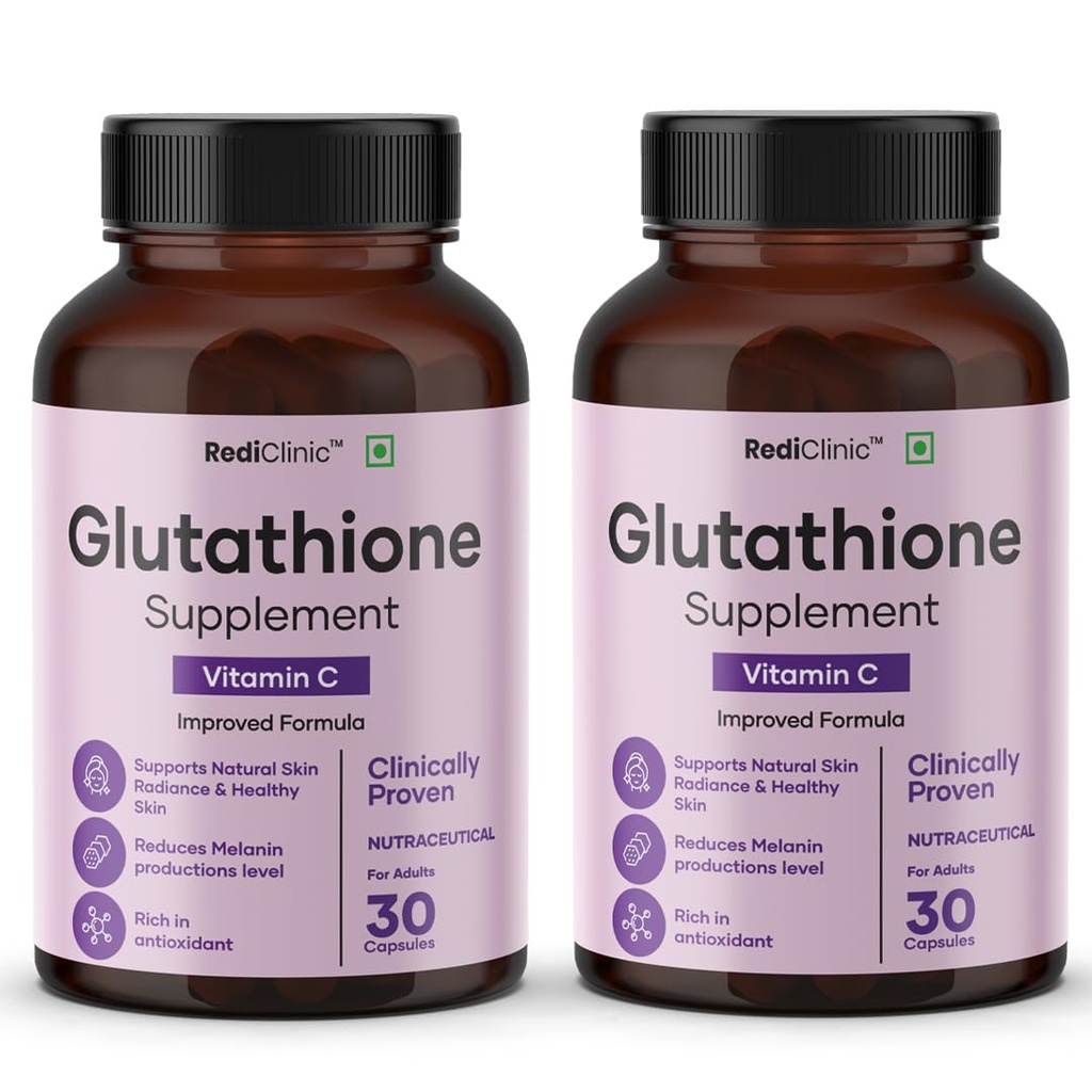 Japanese Glutathione Capsules with Vitamin C | Antioxidant, Detox & Supports Glowing Skin | Helps in Healthy, Radiant & Youthful Skin |Pack of 2-30 Capsules