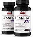 Force Factor LeanFire PM, Weight Loss Pills for Women and Men, Fat Burner and Overnight Weight Loss Pills to Burn Fat, Boost Metabolism, with Melatonin, 60 Count (Pack of 2)