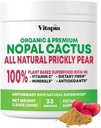Vitapia Nopal Cactus Extract for Antioxidant, Skin, Metabolism, Wellness, Heart Health Support - 100g Organic Powder - Non GMO, Gluten Free Supplement