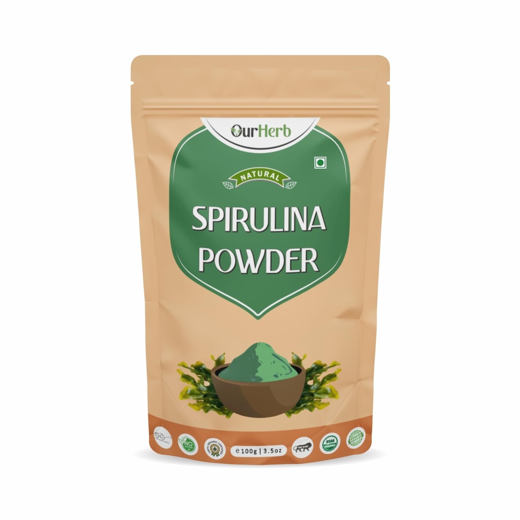 Spirulina Powder (100g | 3.5 oz) | For Men & Women | Natural Superfood | Support Digestion & Skin health | Rich in Protein, Vitamins & Minerals | Boost Energy & Immunity.