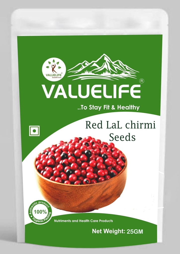 VALUELIFE Red Lal Chirmi Seeds (Gunja/Ratti) – Natural Abrus Precatorius Beads for Puja, Spiritual Rituals & Home Decor – Premium Quality (25g)