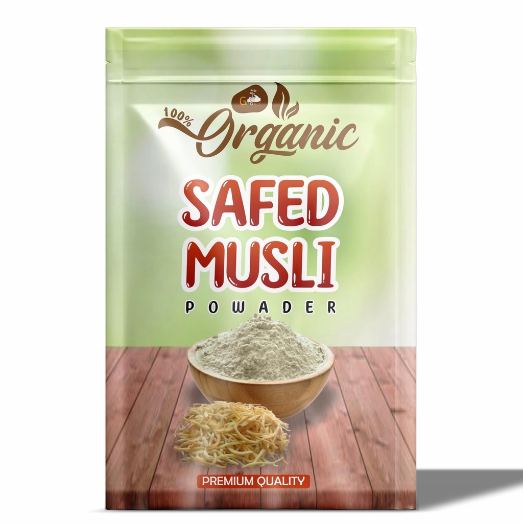 Organic Safed Musli Powder 250 Gm | For Stamina and Energy | 100% Pure | Immunity Booster | Natural | Non-GMO