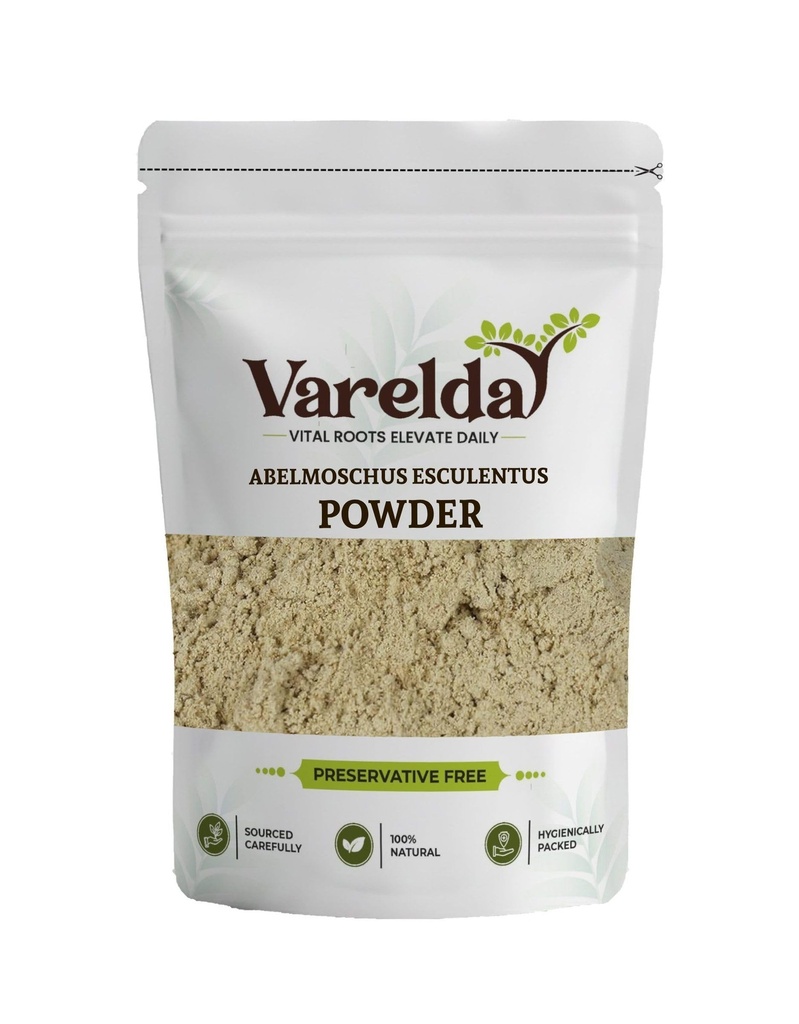 VARELDA Abelmoschus esculentus Powder - Bhindi Powder - Abelmoschus Esculentus (25 Grams)