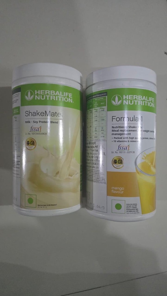 HERBALIFE Formula 1 Shake - Mango Flavor With Shake Mate - Vanilla Flavor For Weight Loss Protein Shake (1000 g, Mango)