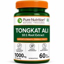 Pure Nutrition Organic Tongkat Ali 1000mg | Tongkatali Capsules for Men Supports Male Wellness | Boosts Energy, Immunity & Stamina | Enhances Stress Tolerance | Natural Herbal Supplement | Gluten-Free - 60 Veg Capsules
