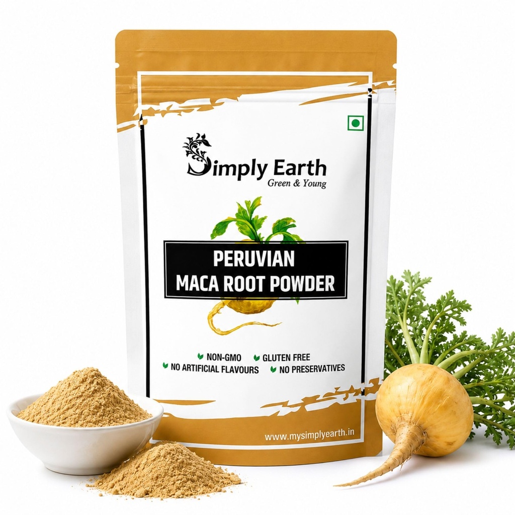 Simply Earth Peruvian Maca Root Powder | Boosts Energy and Immunity | Relieves Stress | Great for Men and Woman - In Different Packs (100GM)