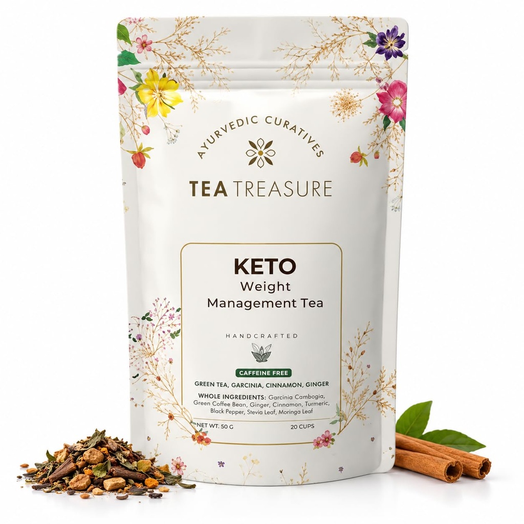 Tea Treasure 28 Day Detox Herbal Blend Tea for Metabolism & Digestive Support | Helps Reducing Belly Fat, Bloating & Skin Glow | Cleanse & Digestion Support | Natural Herbal Tea |100 gm