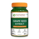 Pure Nutrition Grape Seed Extract Supplements | Grape Seed Extract Capsules 500mg | 95% Polyphenols | Plant Based Supplement Rich in Natural Antioxidants | Supports Skin, Heart & Immunity - 60 Veg Capsules