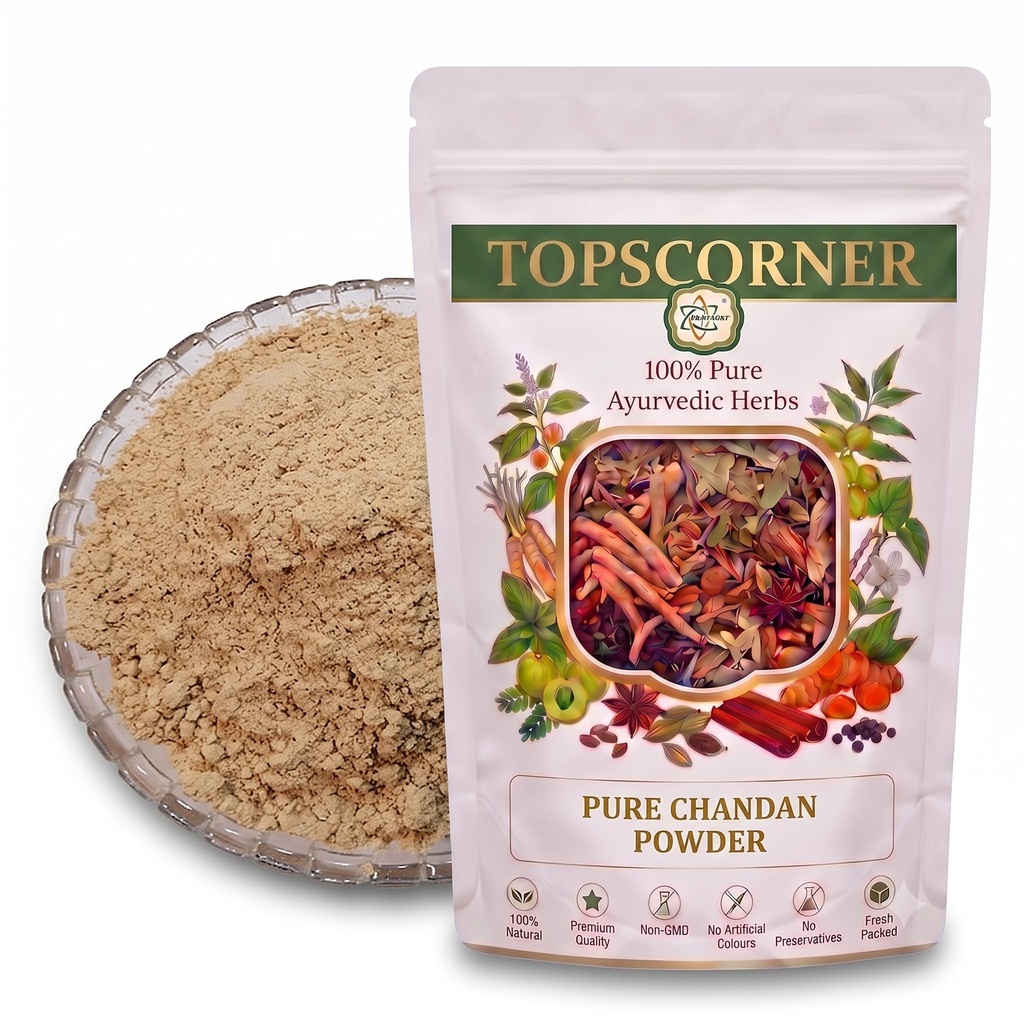 Safed Chandan Powder - White Sandalwood Powder [With Essence], 400 Grams