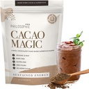 Philosophie Organic Cacao Magic Superfood Blend – Plant-Based Protein Powder with Raw Cacao, Reishi Mushroom & Maca Root – Unsweetened Vegan Chocolate Supplement, 32 Servings