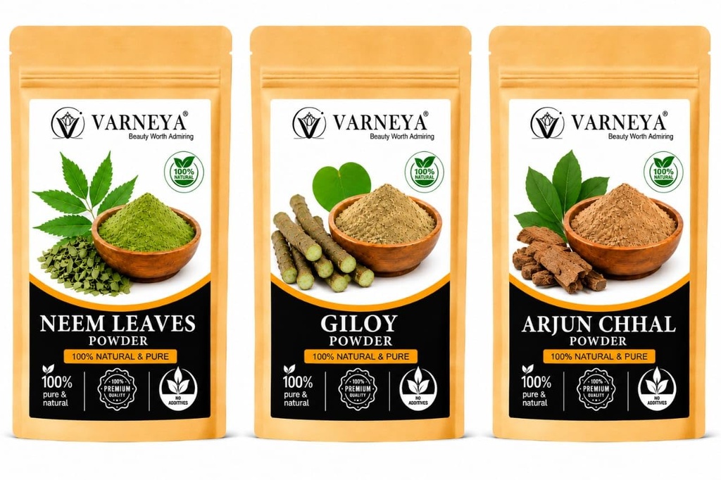 Herbal Decoction Ingredients Combo | Giloy Neem Arjun | Pack of 3