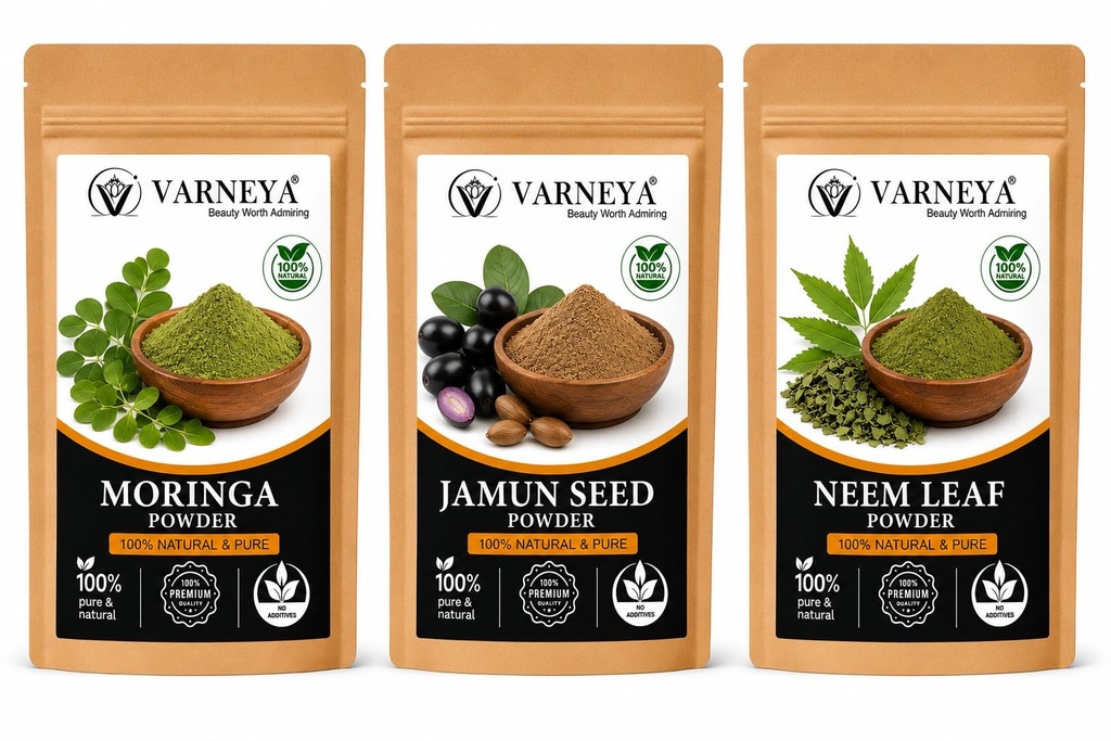 Moringa Neem Jamun Powder Trio Pack of 3 | Traditional Herbal Blend