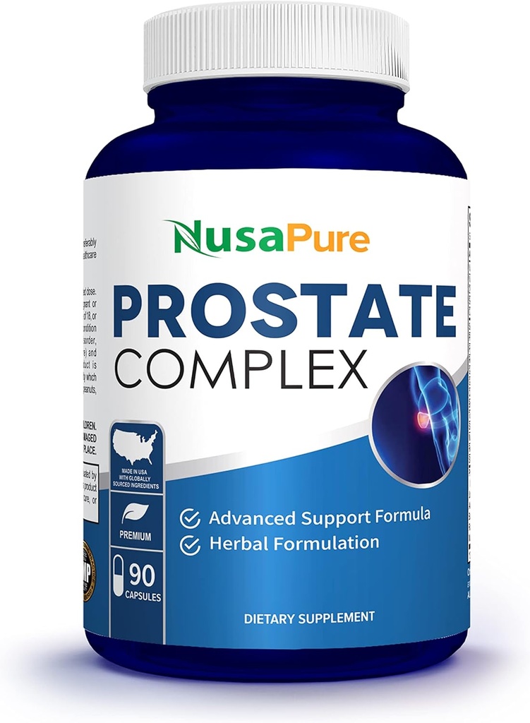 NusaPure Saw Prostate Palmetto Complex (Plant Sterol Complex, Nettle Root, Pygeum Bark, Graviola) - 90 Capsules