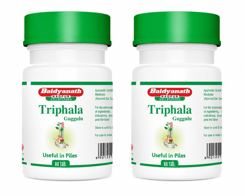 Baidyanath Asli Ayurved Triphala Guggulu 80 Tablets - Pack Of 2