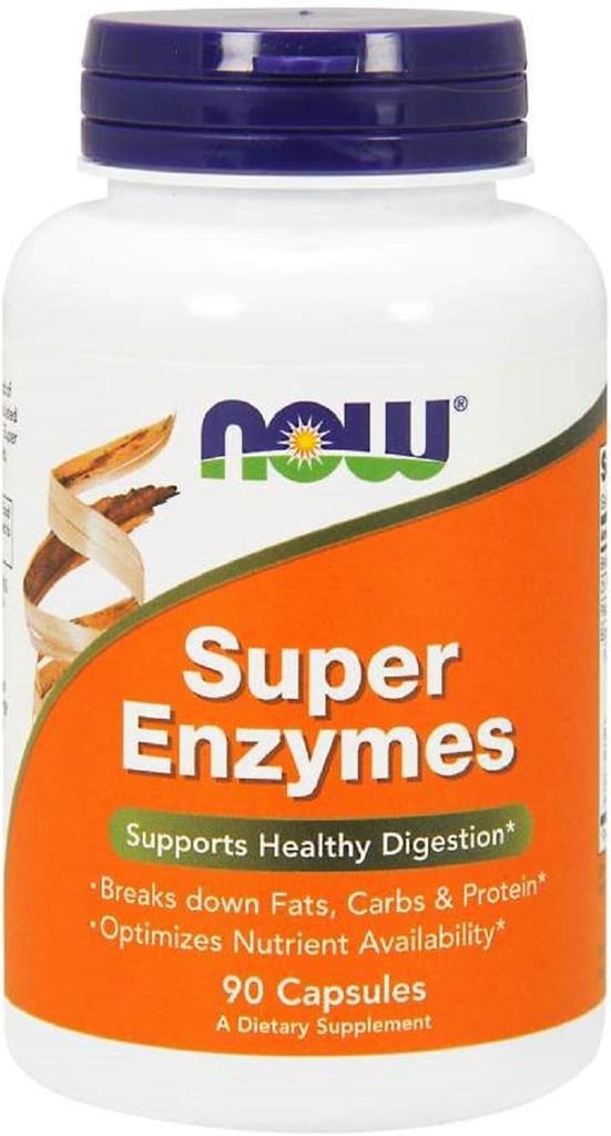 NOW Super Enzymes, 90 Capsules (Pack of 2)