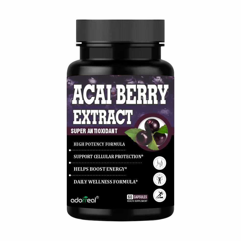 Acai Berry Extract Capsules | Dietary Supplement | 60 Capsules