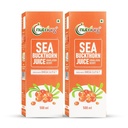 Nutriorg Pure Sea Buckthorn Juice Concentrate Pulp 1L (500ml*2) | Cold Pressed | 100% Himalayan Berry Pulp | Omega 3,6,7,9 & Vitamin C | Best for Immunity & Antioxidant Rich | Makes 50 Glasses | No Added Sugar & Colour
