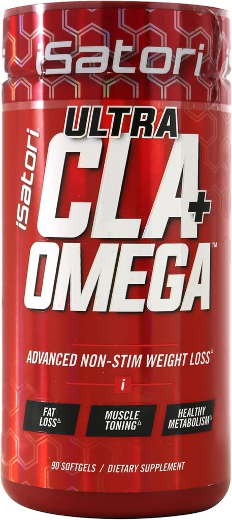 iSatori Ultra CLA Omega 3 6 9, Natural Weight Loss Fat Burner, Muscle Toner with Conjugated Linoleic Acid, Omega 3 Fish Oil & Safflower, Stimulant-Free, 90 Softgels