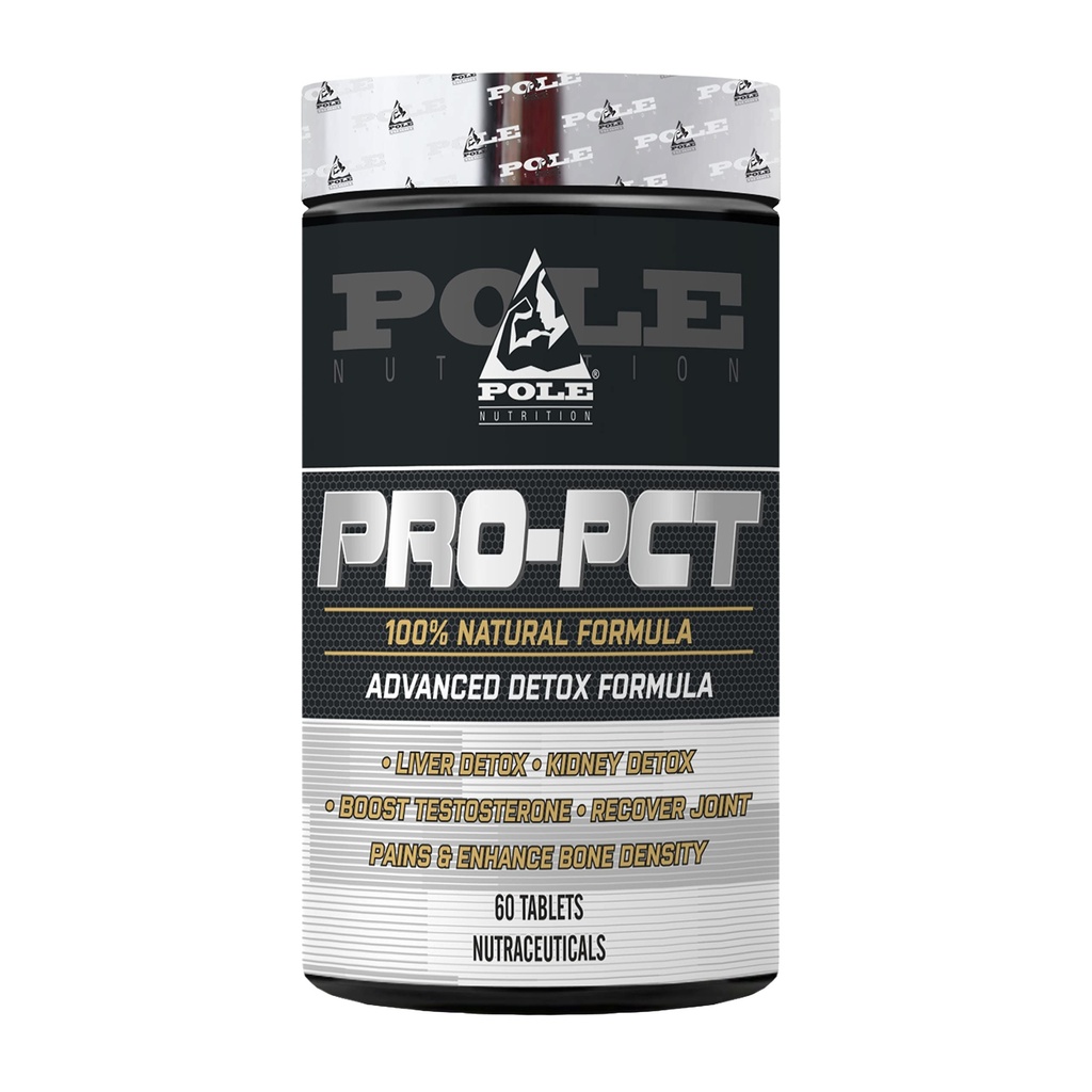 Pole Nutrition PRO-PCT 100% Natural Advance Detox Formula 60 Tablets