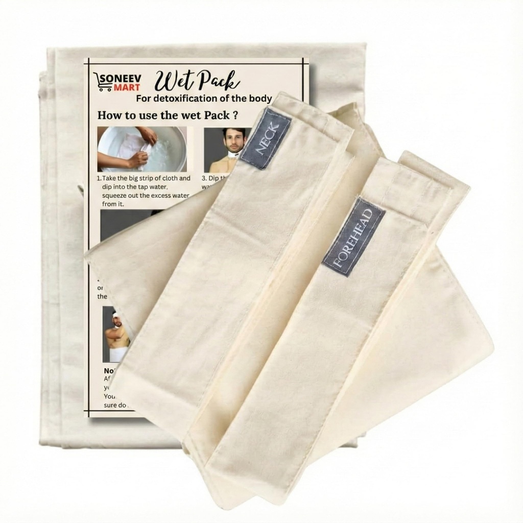 Wet Pack | Satvic Lifestyle | Cotton Patti Pain relief | Cloth bag & Manual Included | Pack of 1