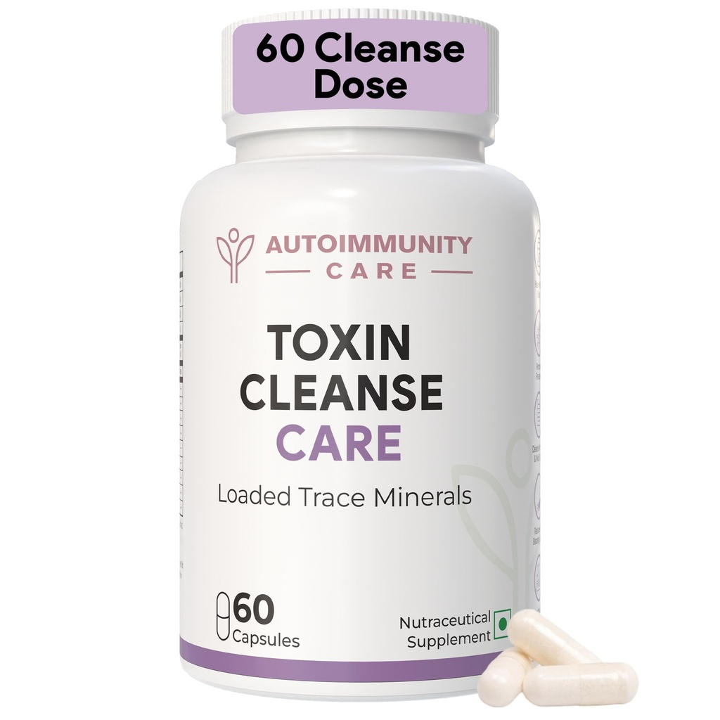 Autoimmunity Care: Toxin Cleanse Care - Advanced Detox Cleanse,Detoxification, Digestion, Powerful Binders, Heavy Metals Detox, Removes Toxins, Parasites, Infections & Microbial Debris | 60 Capsules