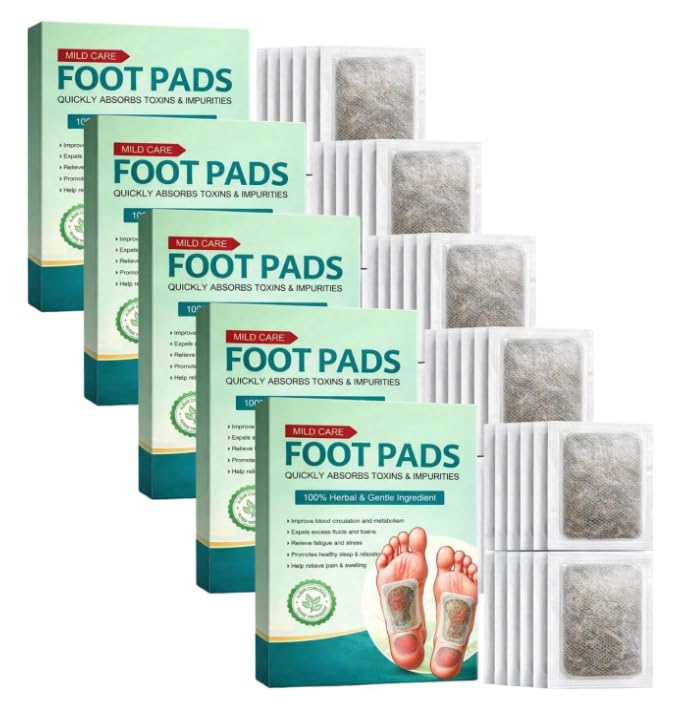 Detox Foot patches 30 pads, Cleansing Toxin Remover Foot Pads, Pain Relief,Stress Relief Sleep Patch for Detoxification, For Men & Women (Green Foot Pad Pack Of 05)