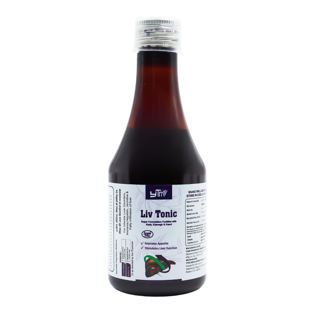 YTM Livtonic Syrup for Liver Protection and Digestion Improvement, 200ml