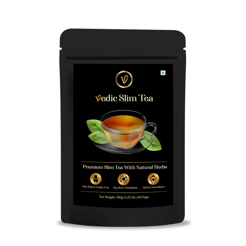 Baton Vedic Slimming Green Tea 100g | 18 Herbal Blend for Weight Management, Gut Health & Body Cleanse | Natural Detox Infusion | No Added Sugar | Daily Wellness Drink for Men & Women Pack of 1