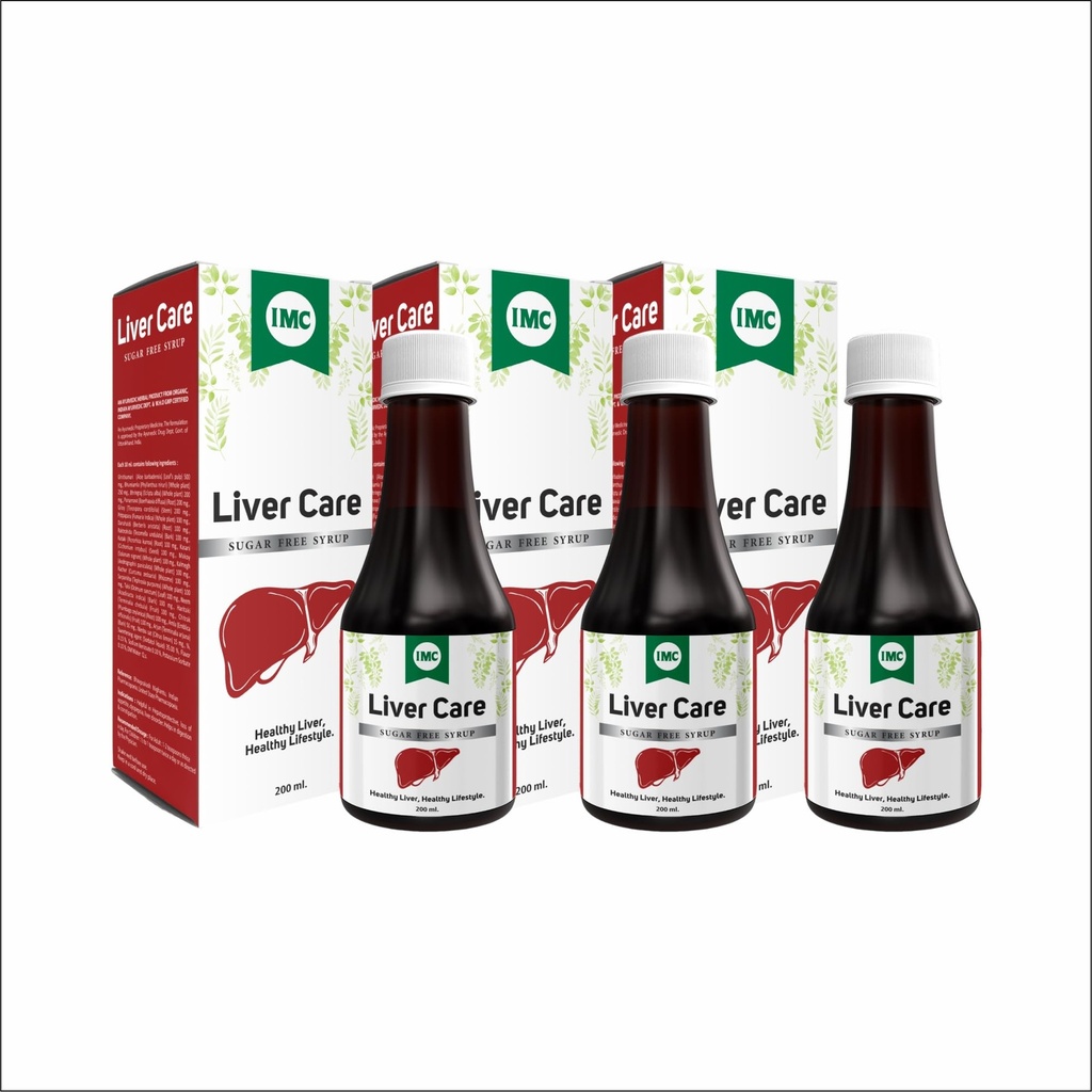 IMC Liver Care Sugar Free Syrup | Shields from Toxins, Boost Appetite & Liver Health (Pack of 3, 600 ml)