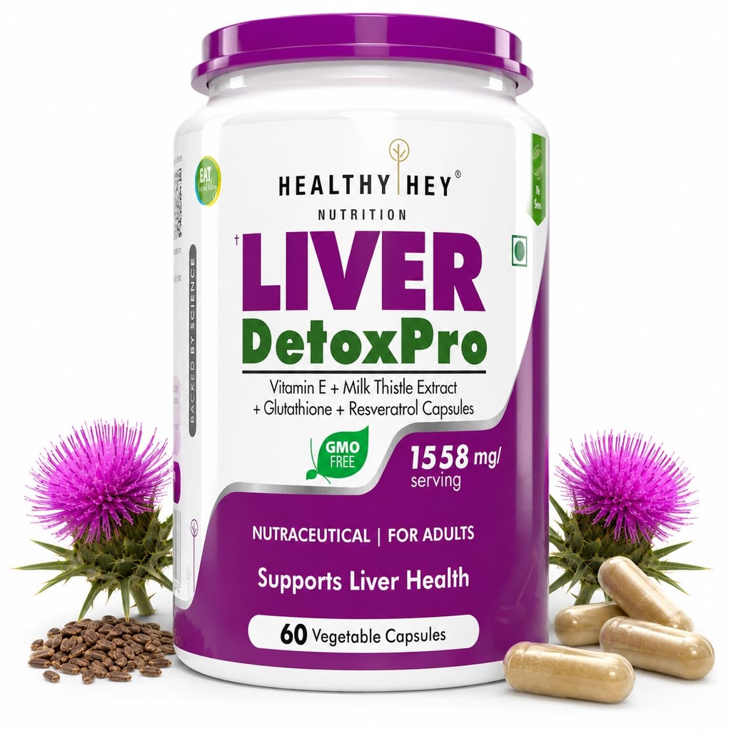 HealthyHey Nutrition Liver DetoxPro - 1558mg per serving - 60 vegetable capsules