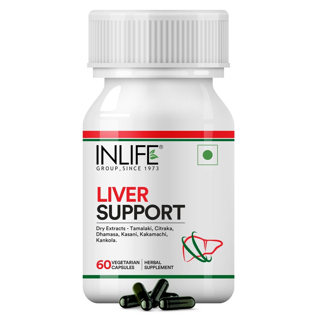INLIFE Liver Support Supplement, Tamalaki Citraka Kasani, 60 Veg Caps