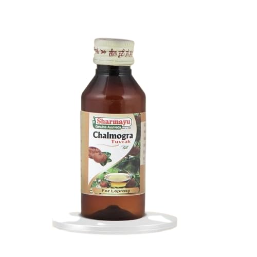 Sharmayu Chalmogra Tuvrak Tel | Ayurvedic Herbal Oil for Skin Wellness & Detox | Traditional Support for Healthy Skin | 50 ml | Genuine Ayurveda