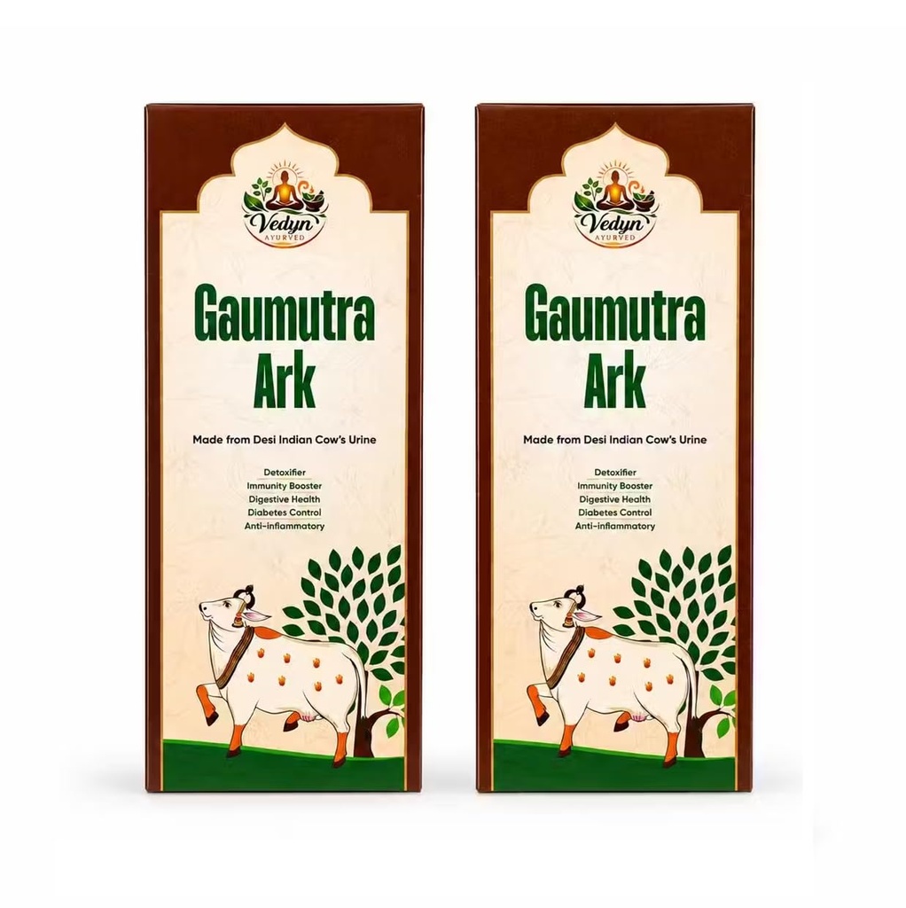 Desi Cow Gomutra Ark 450 ml | 100% Pure & Natural Go Ark | Indian Tharparakar Gomutra | Sugar Free With No Added Color Or Flavour | Natural Detoxifier (Pack of 2)