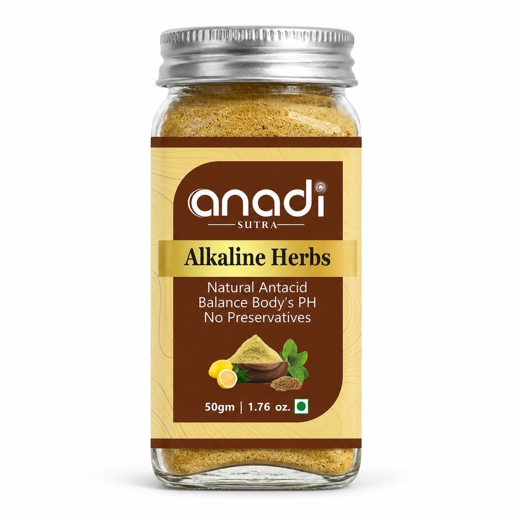 Anadi Sutra Alkaline Herbs 50g | Herbal Blend to Make Fresh Alkaline Water | Supports Natural pH Balance, Metabolism & Digestive Wellness | Daily Herbal Detox Drink Mix | No Preservatives