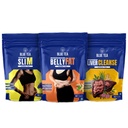 BLUE TEA - Combo Pack - Belly Fat & Slimming & Liver Cleanse Tea - 30 Tea Bags (Each Pack) - Zipper Pack